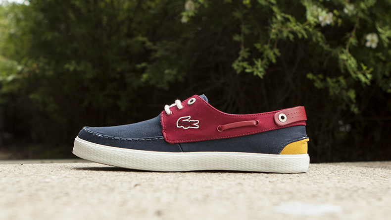 lacoste boat shoes navy