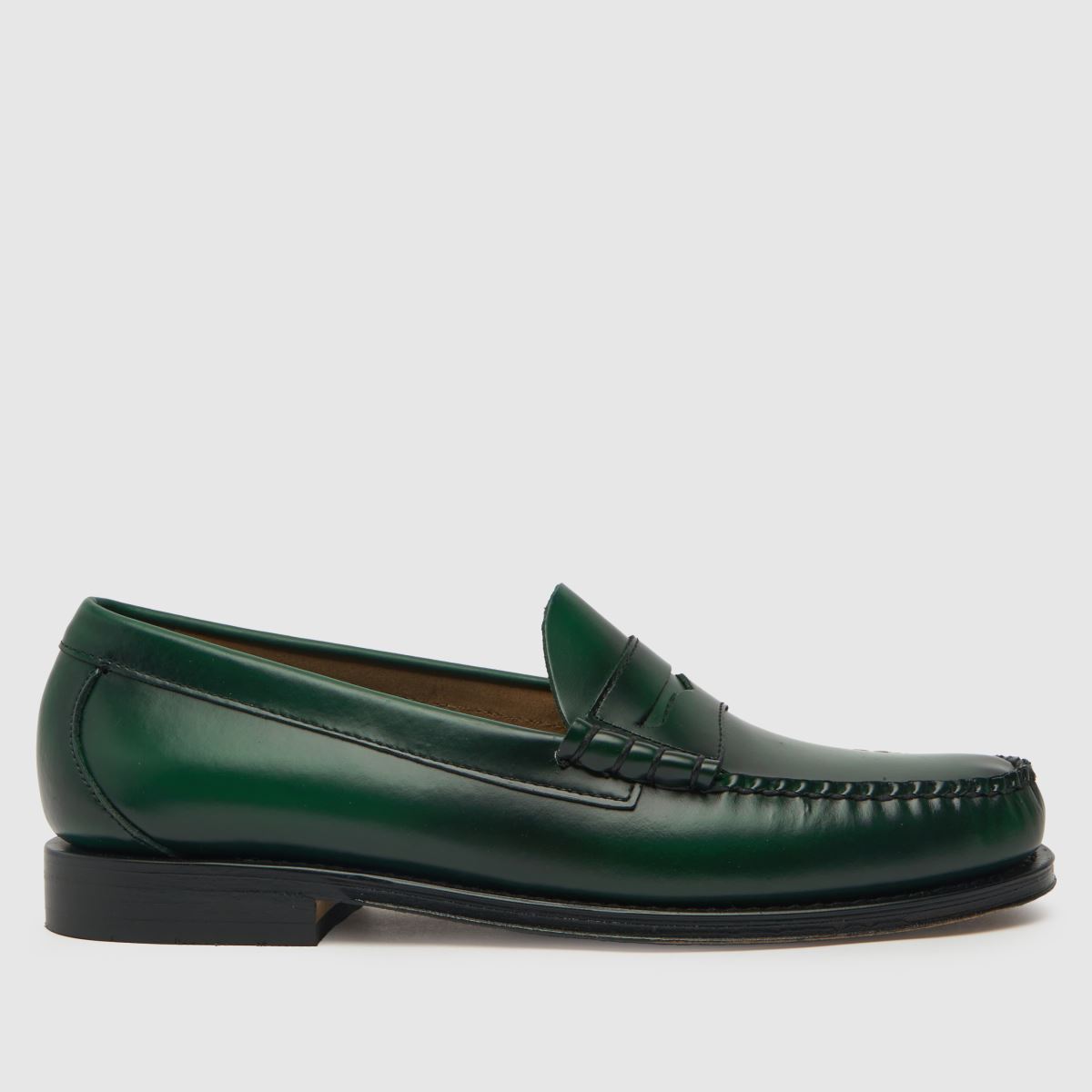 Green GH BASS Heritage Larson Penny Loafer in Dark Green