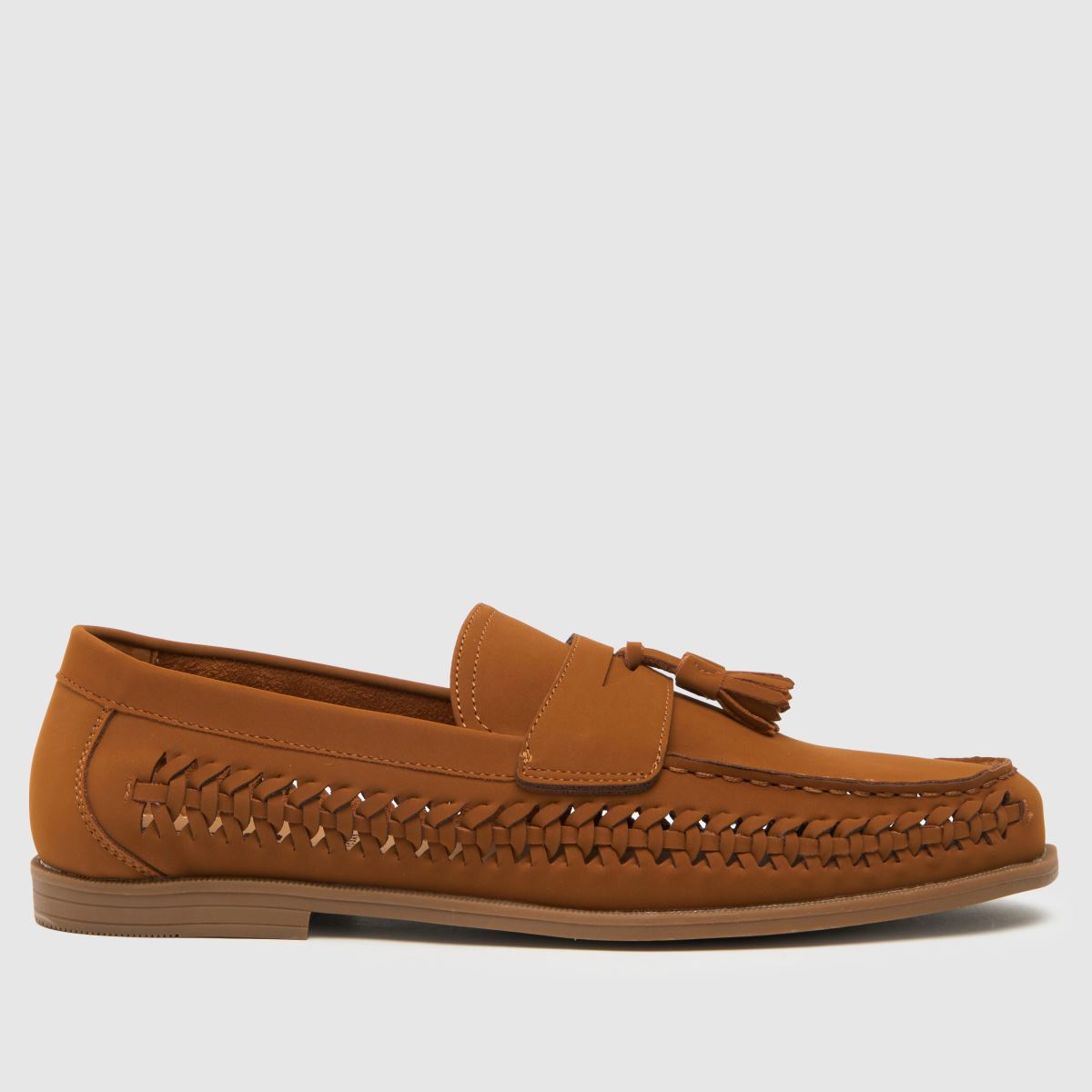 schuh Reign Woven Loafer Tan Coloured