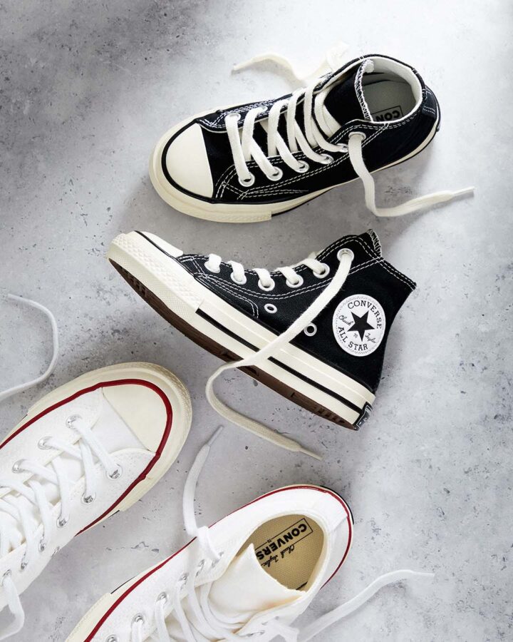Converse All Star Hi in White and Black