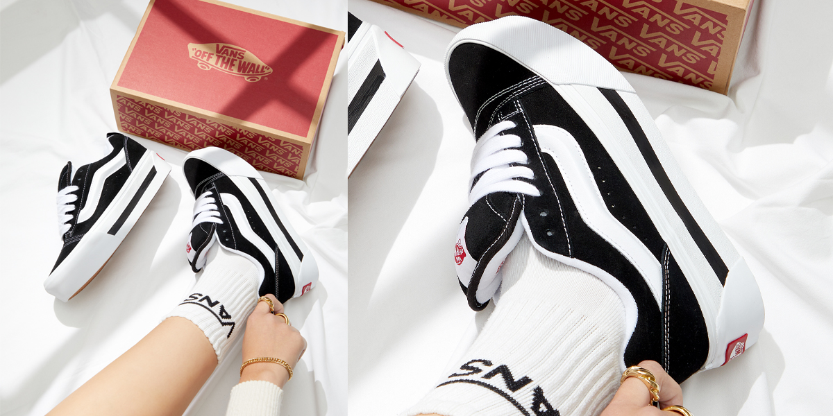 Vans Old Skool on White Background with Shoe Box