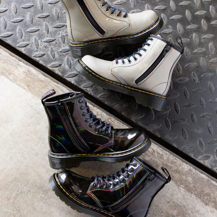 Dr Martens Boots in White and Dr Martens Boots in Black
