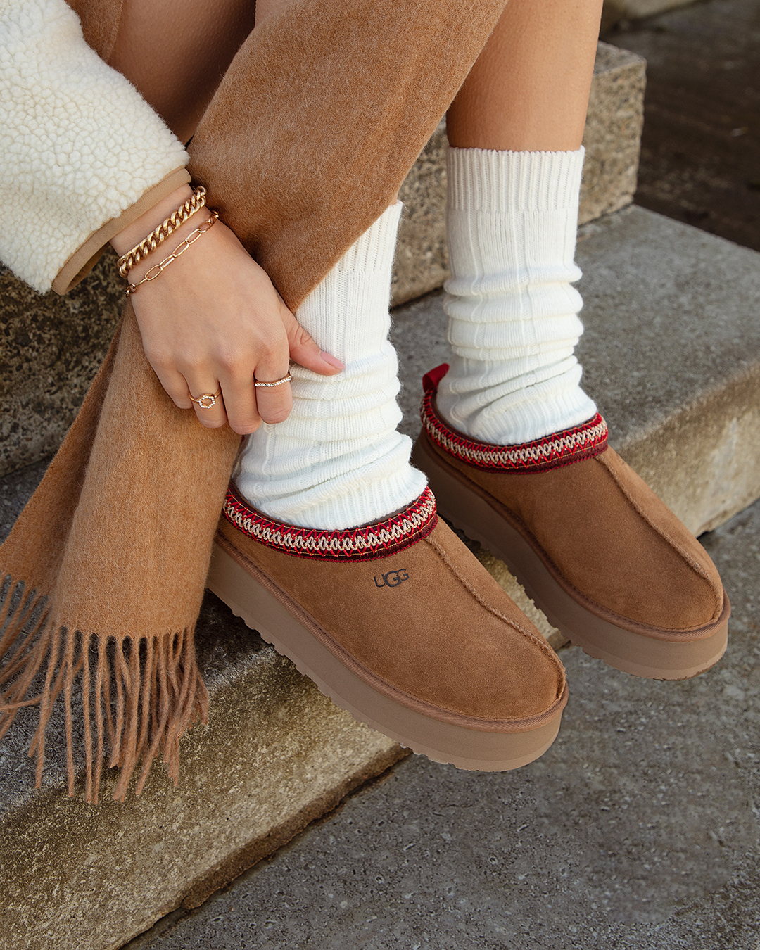 UGG Slippers with white socks