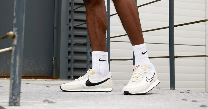 White Nike Trainers with White Nike Socks