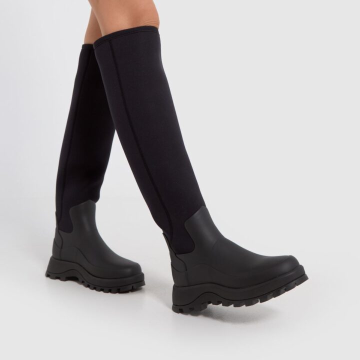 Hunter City Tall Over The Knee Boot in Black
