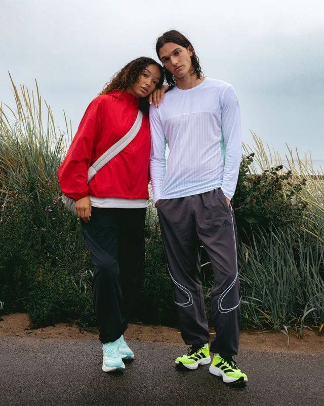 Serving tech + trend 🔥

Shop the adidas Adizero in a range of colourways, online and in-store now.

ID: An image of two people wearing pairs of adidas Adizero trainers in turquoise and lime colourways with sporty outfits whilst standing next to each other on a path in front of tall green grass.