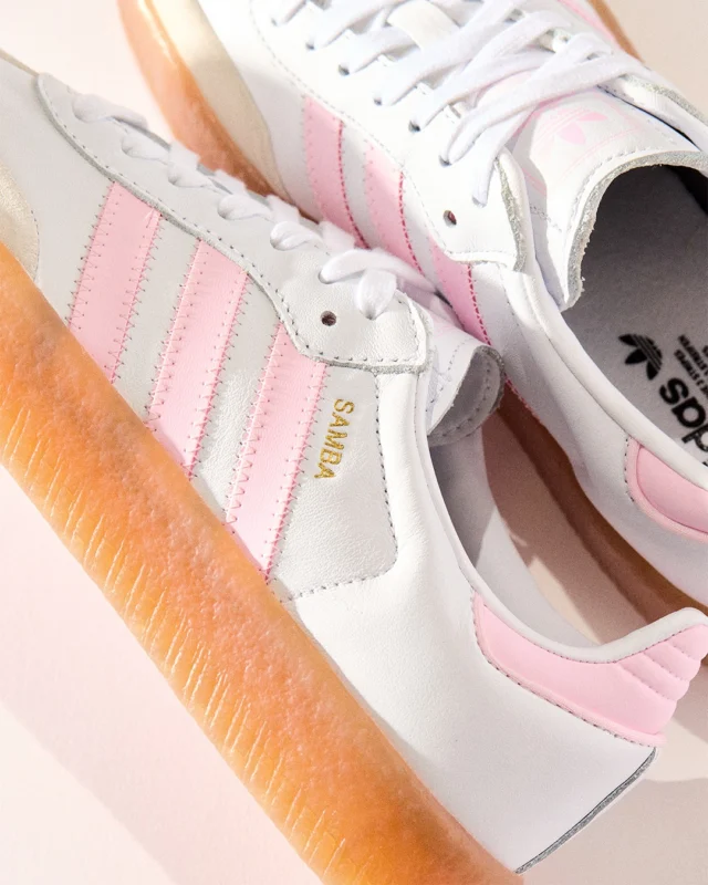 New kids’ adidas = instant ‘cool parent’ status 😎

Shop adidas Sambae in white & pink, online and in-store now.

ID: A carousel of images. First image shows a pair of white and pink adidas Sambae trainers sitting on a white floor. Second image shows the same trainers laying sideways on a white floor.