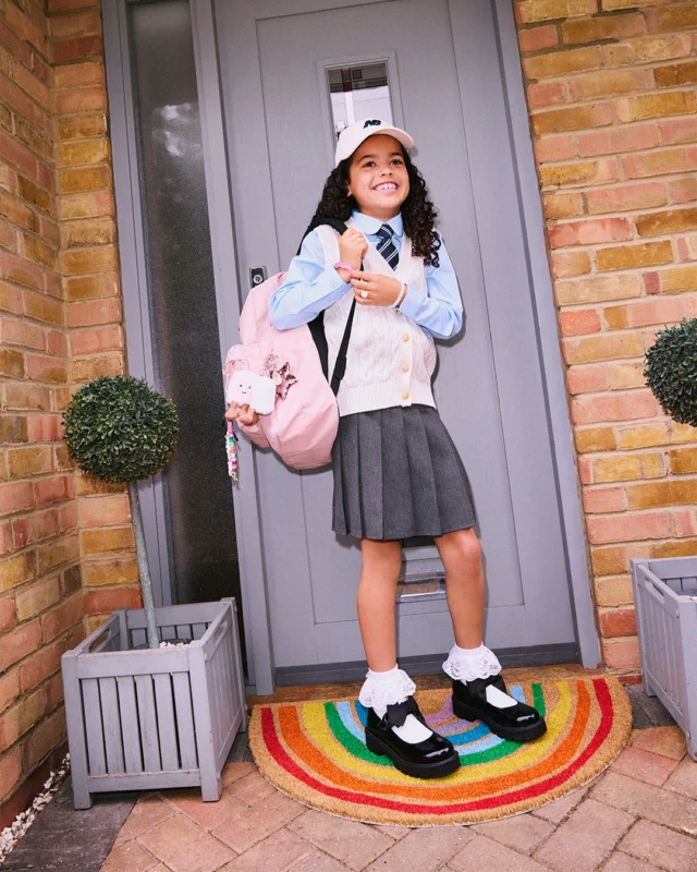 Serving top of the class 🎒

Shop the kids’ Kickers Kick Kori MJ Jnr in black paired with the JANSPORT backpack in pink, online and in-store now.

ID: A carousel of images. First image shows a child wearing a pair of black Kickers Kick Kori MJ shoes with a school uniform and pink JANSPORT backpack whilst standing in front of a grey door. Second image shows a child's lower legs wearing a pair of the same shoes whilst standing in front of a grey door.